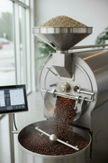 Coffee Roaster — Enlarged Discharge Hole with Heavy Bean Flow